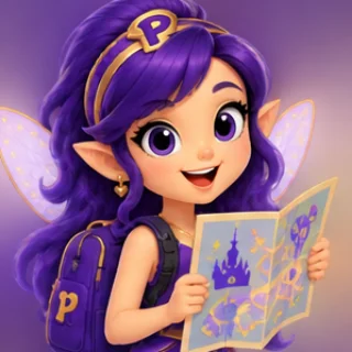 Mila the park fairy holding a park map